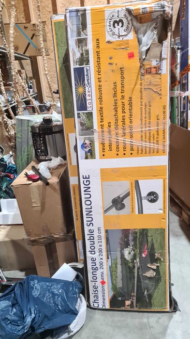 Sezlong dublu cu umbrela