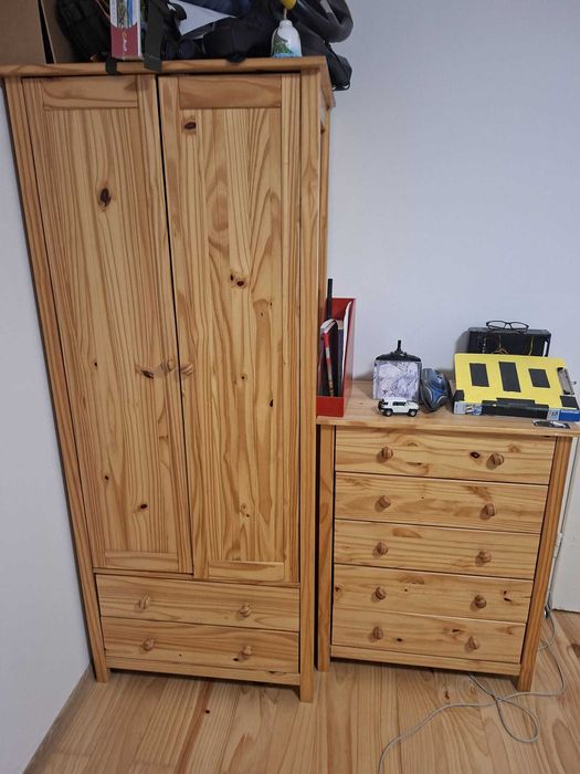 Set de 3 piese mobilier lemn masiv (pin)