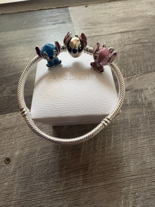 Bratara tip pandora Angel&Stitch disney noua
