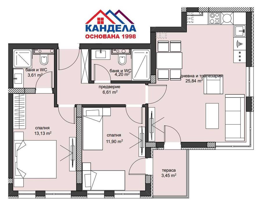Продава се Тристаен апартамент в Пловдив, Христо Смирненски - 99 кв.м за 1283 €/кв.м - Снимка #1