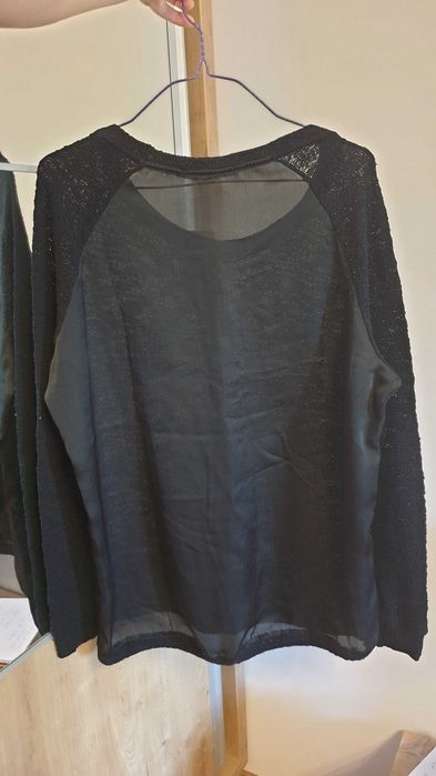 Bluza M nou cu eticheta, material tricot si voal