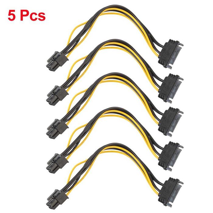 VGA питание переходник PCI_Express x16, Sata 15PIN - 8PIN(6+2),