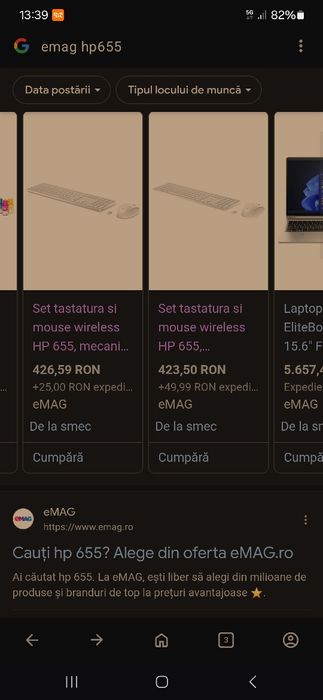 ‼️Kit mouse si tastatura wireless HP 655 SIGILAT