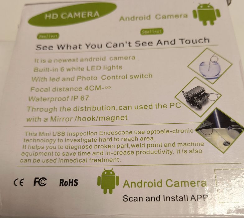 Ендоскопска камера за компютър/телефон