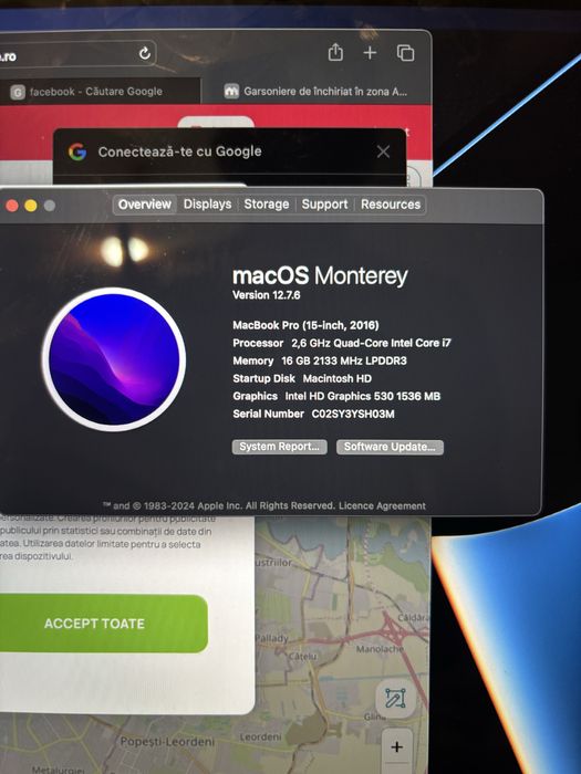 Macbook PRO (2016), 15” inch, touchbar, intel i7