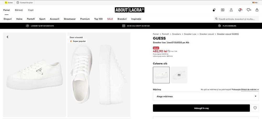 Sneakersi Guess albi