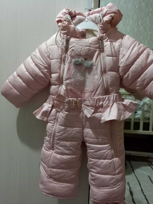 Зимний (+осень/весна) комбенизон на девочку на овчине