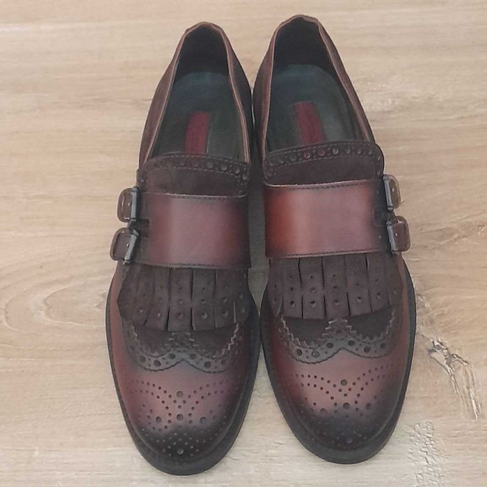 Giovane Gentile Monk Shoes / 41р / Туфли Оксфорды Броги  Монки