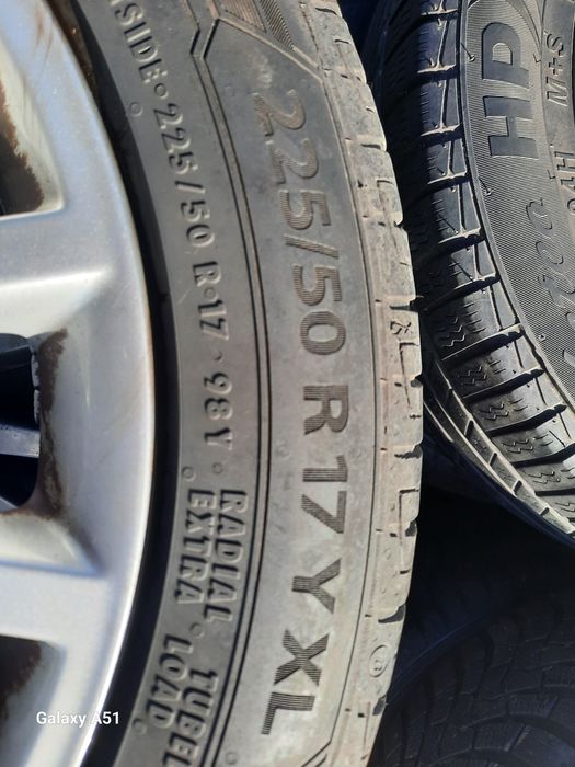 Ляти джанти с гуми за АУДИ, 5×112, 17цола