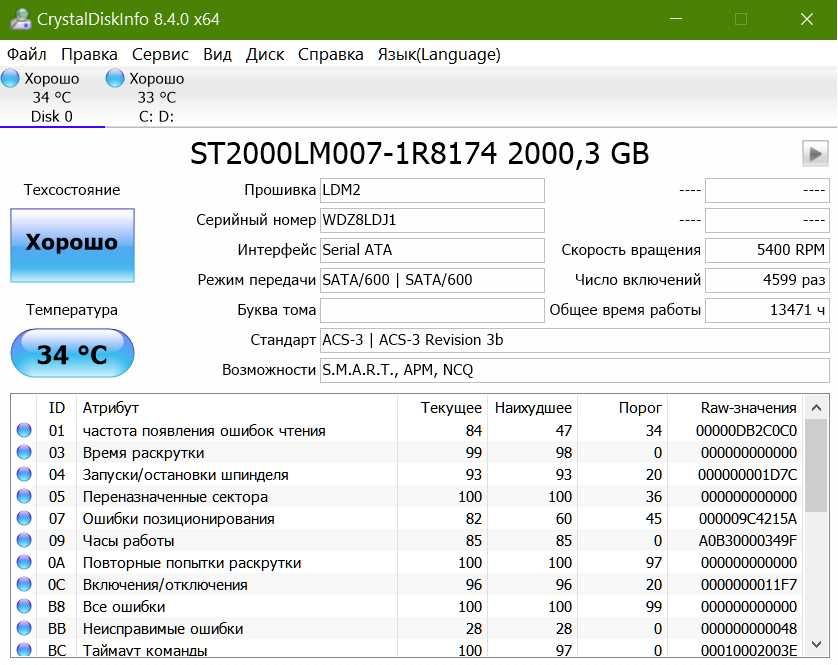 Жёсткий диск 2 TB