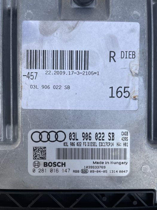Calculator motor ECU Audi A6 C6 2.0 CAG 03l906022SB  EDC17CP14
