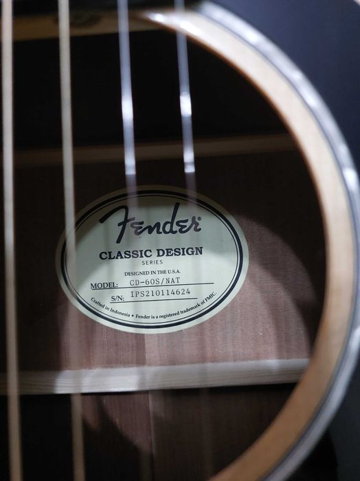Гитара Фендер CD-60S/NAT новая с новым  чехлом