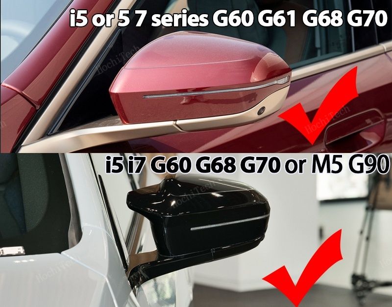 Capace oglinzi Bmw M Seria 5 i5 7 i7 G60 G61 G68 G70 G90 Negru Lucios