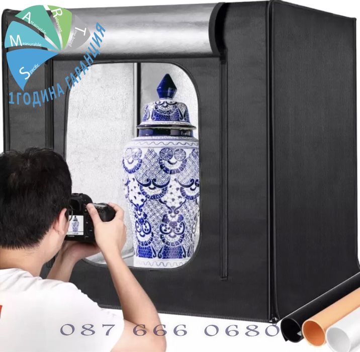 90х90 Палатка продуктова фотография фото кутия снимки Led