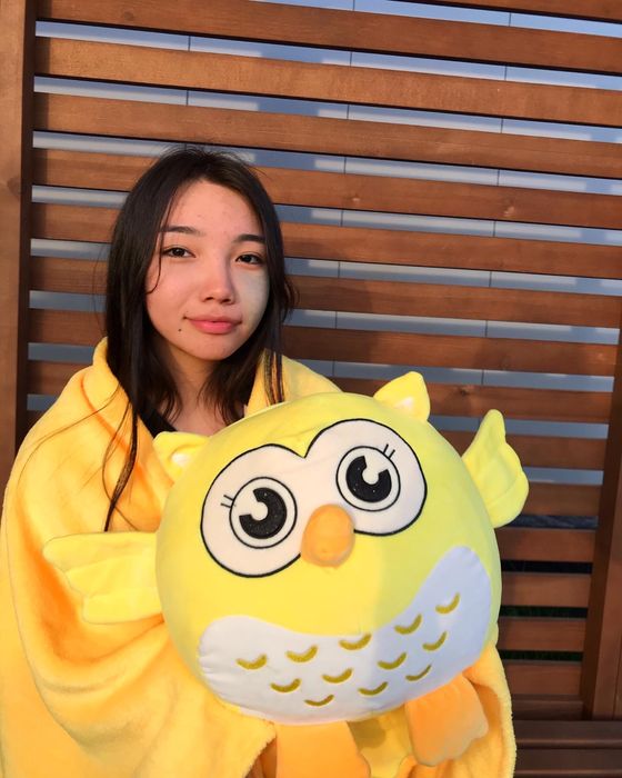 Трендовая сова с пледом Дормео Йу-Ху!