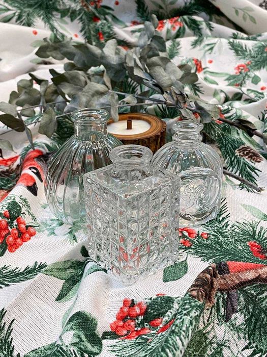 Декоративные стеклянные вазочки для цветов!