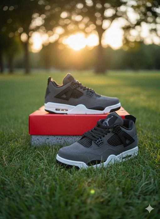 Adidasi Jordan 4 Retro Gri - Adidasi Fete Baieti