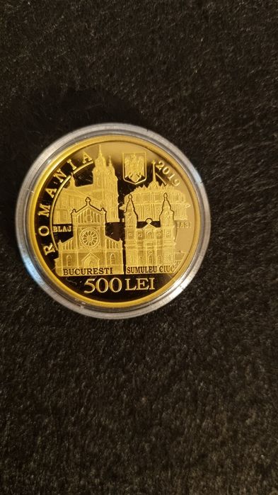 Moneda aur proof /500 lei Papa Francisc nr.235/500 bucati