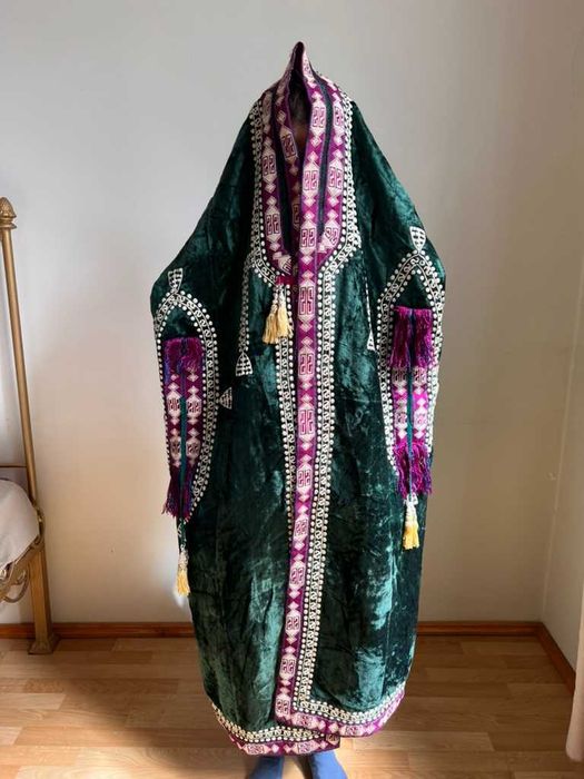 Антикварная шелковая паранджа и чачван из конского волоса