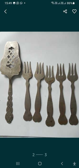 Столовые приборы,  ручная работа.