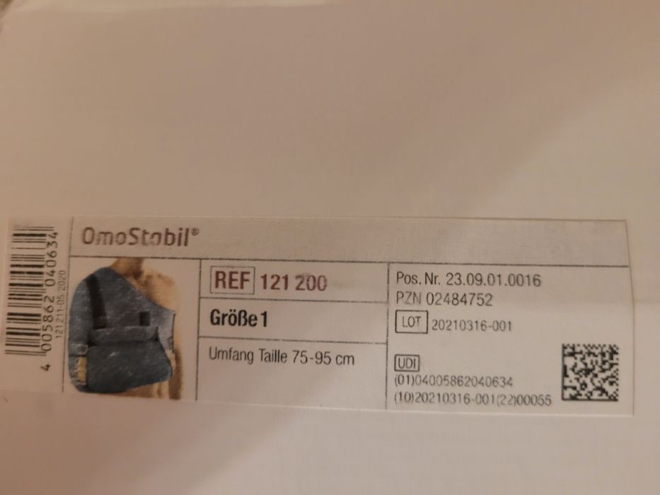 Orteza/dispozitiv medical umar/brat, stang/drept