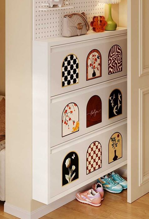 Обувница настенная с полками для хранения обуви\Oyoq kiyimga javonlar.