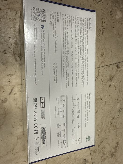 Dock wavlink thunderbolt 4 docking station 6k 60hz macbook pro / air