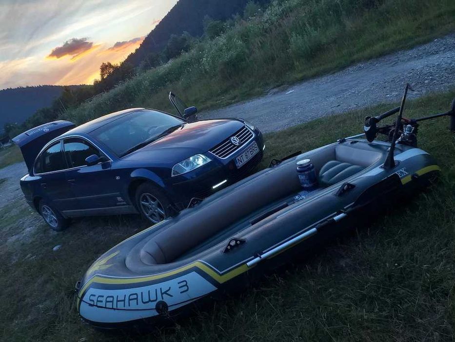 Barca gonflabila Intex Seahawk 3, pompa + vasle incluse, 2.95m x 1.37m