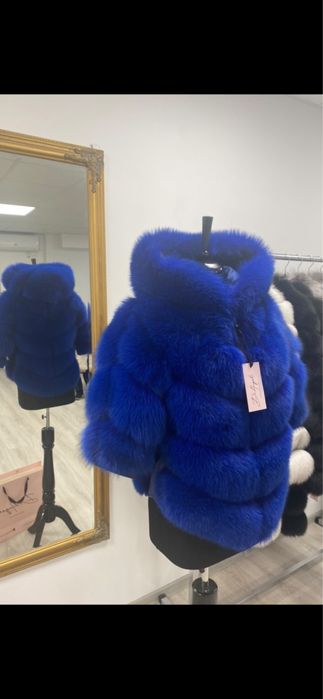 Geaca de blana naturala cu gluga