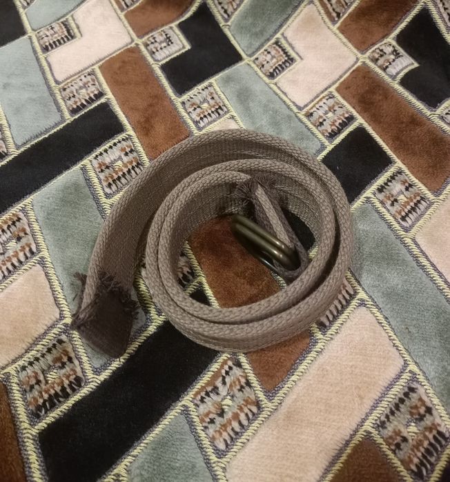 Ремень коричневый текстильный