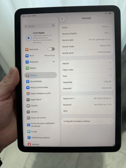 Ipad Air 2022 Gen a 5-a 256 gb