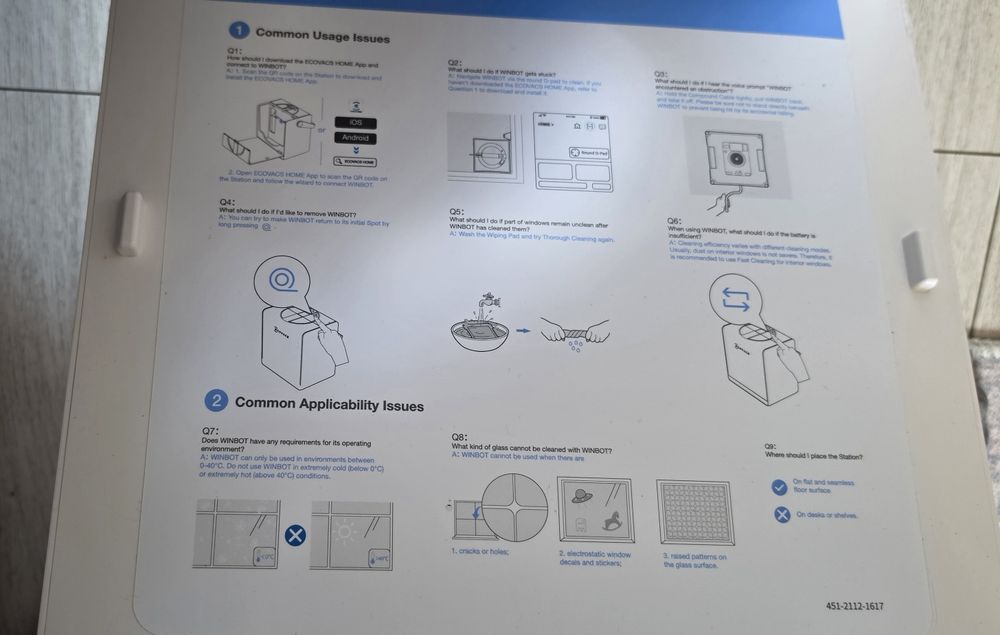 Робот прахосмукачка за прозорци Ecovacs W2