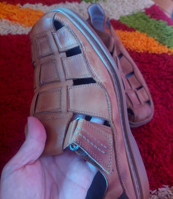 Sandale piele naturală, mărime 43 ![29 cm].Vezi poze.