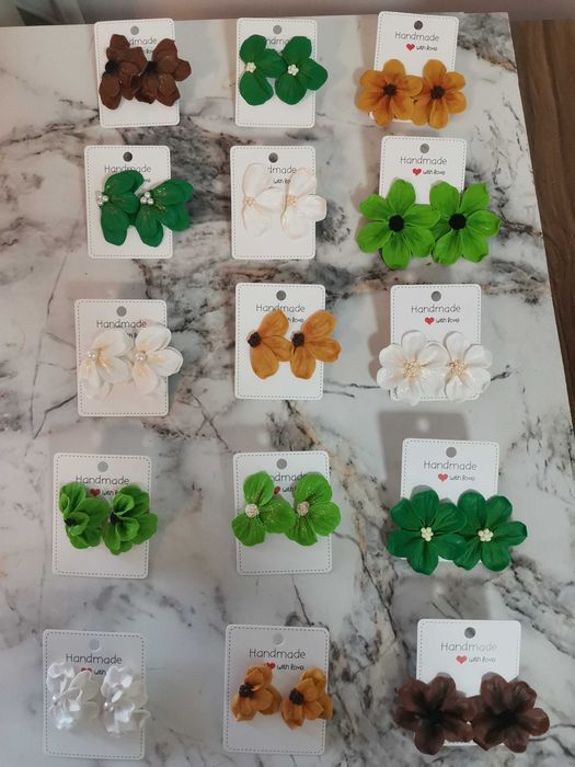 Cercei realizati manual din lut polimeric fimo