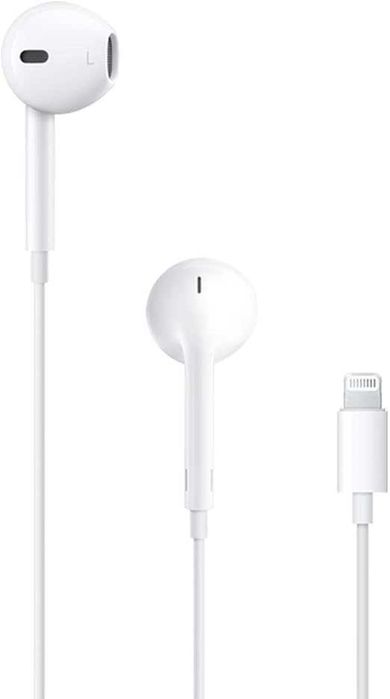 Слушалки с микрофон Apple - EarPods, Lightning Connector, бели