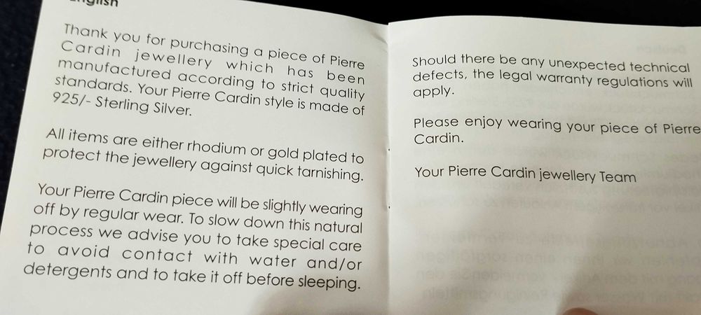 Pierre Cardin бижу от сребро