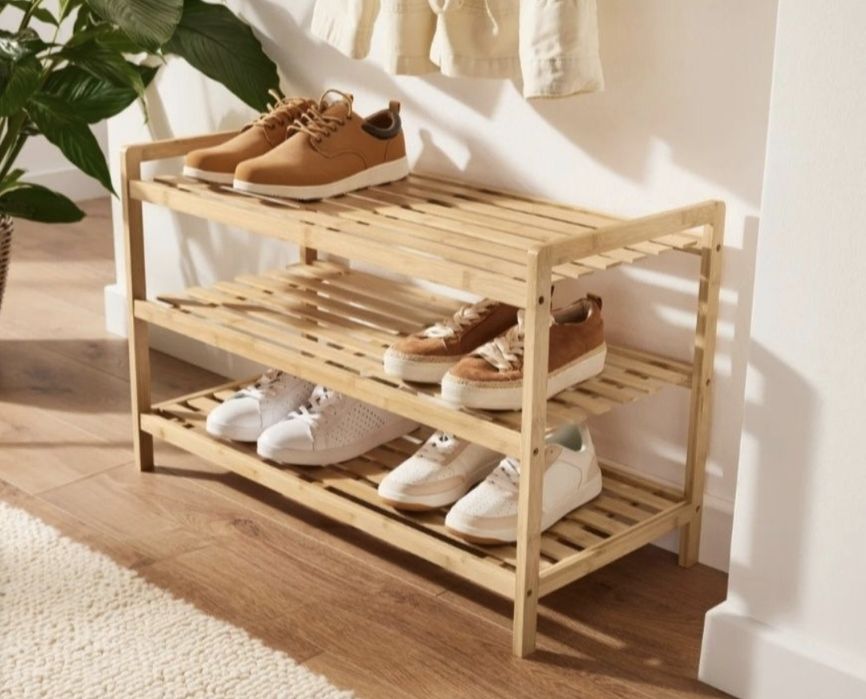 Бамбукова етажерка за обувки