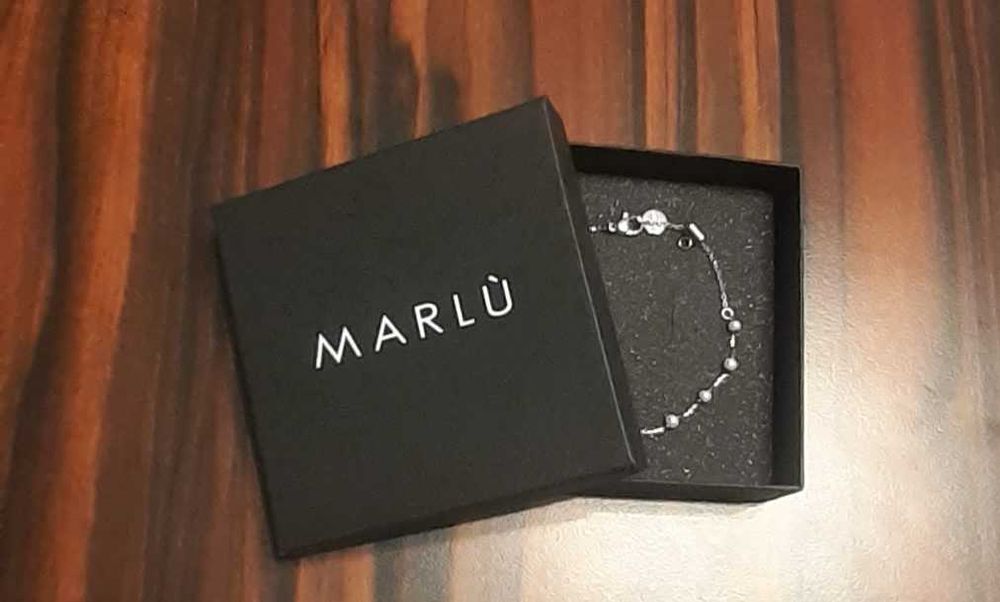 Розов ахат гривна, Marlu' гривна в златисто и сребристо