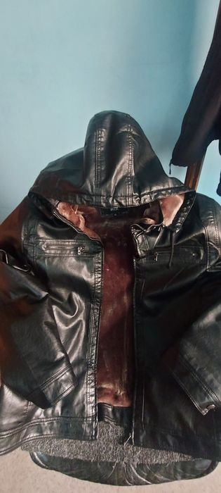 Куртка кожанка зима