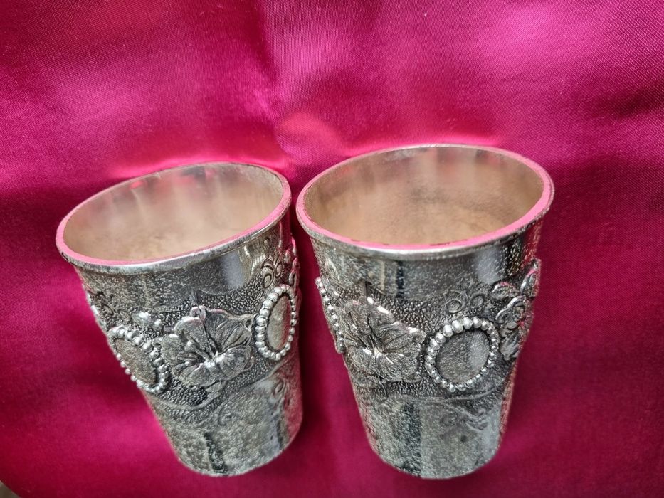 Pahare argintate Silver deco vintage