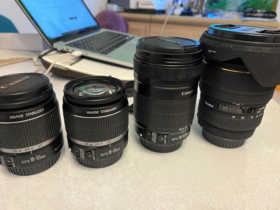 Obiective foto canon 18-55,  18-135 mm