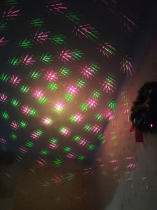 Машинка-светильник. Проектор лазерный для праздника. Игрушки елочные