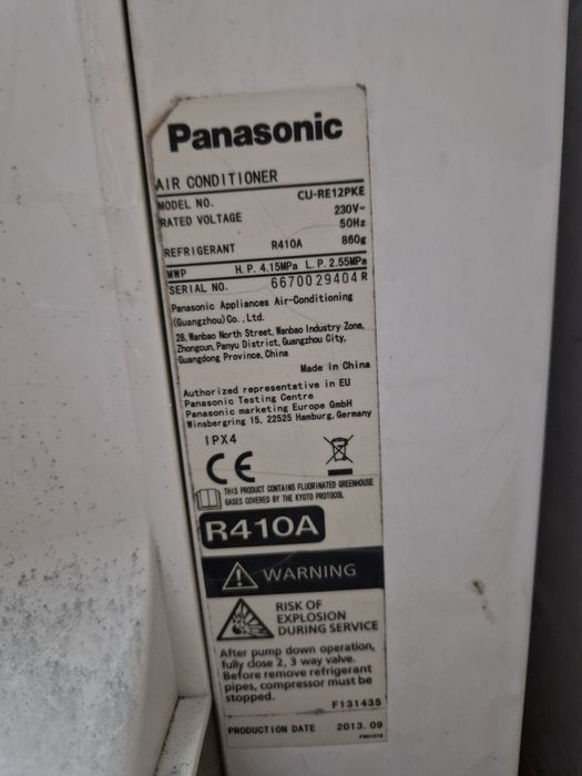 Инверторен Климатик Panasonic 12 Перфектен