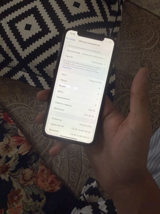 iPhone X 256 gb ch/a