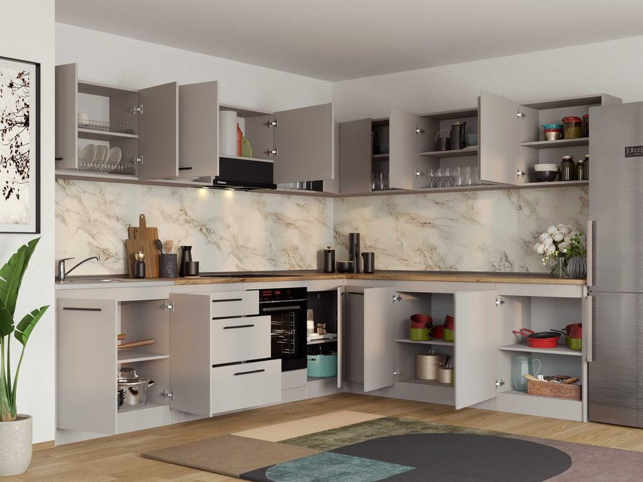 Set Mobila Bucatarie Colt Linea 300*240 Casmir C22 - Transport Gratuit