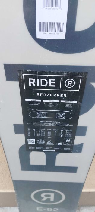 Snowboard RIDE Berzerker 159cm  2025 NOU