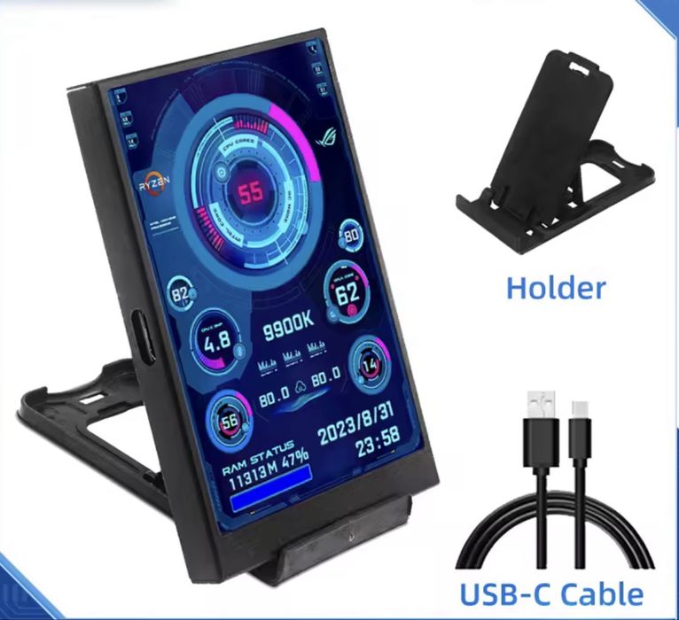 3.5" IPS Secondary Screen (Type-C) за компютър – мини дисплей ! НОВ !