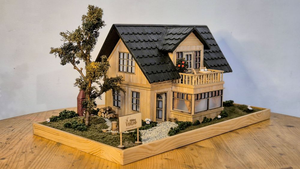 Casuta Taramul Viselor miniatura handmade