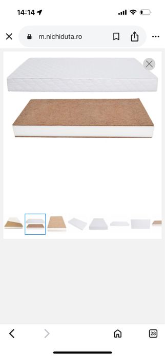 Saltea cu husa detasabila din microfibra Nichiduta Cocos Comfort