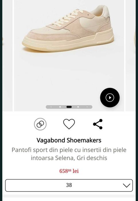 Adidași damă VAGABOND, piele naturală, 38